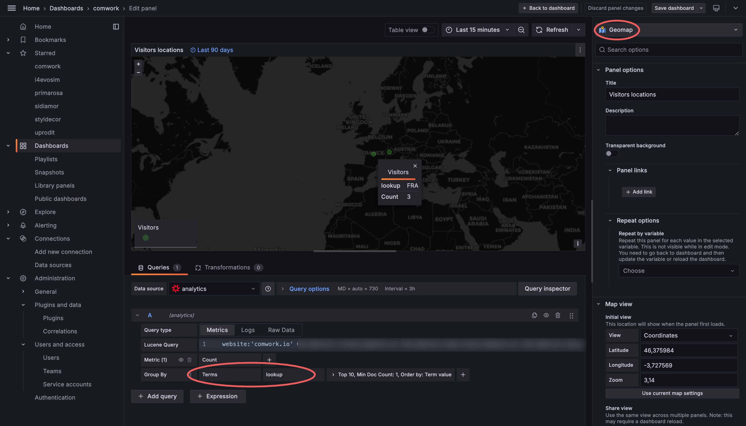 grafana-geomap